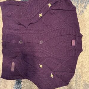 Taylor Swift Deep Purple Cardigan with Star Accents